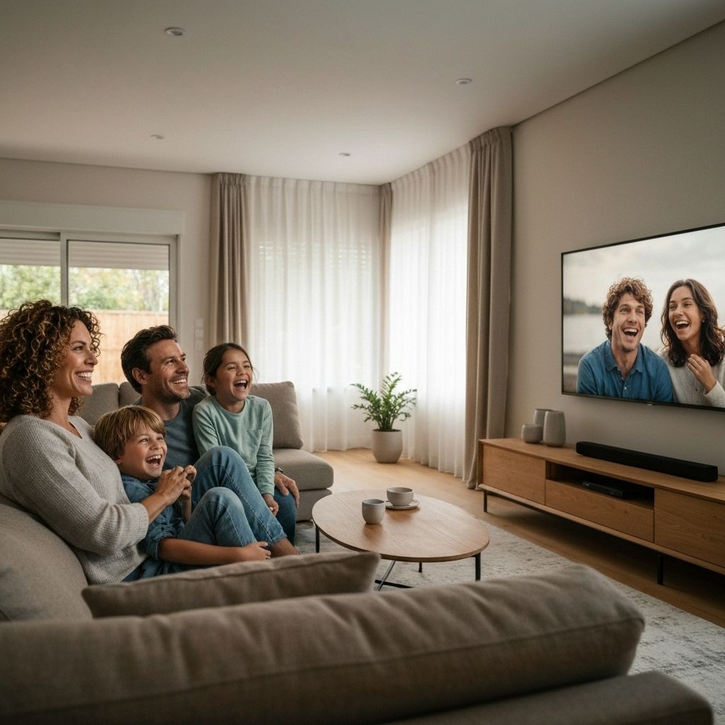Family enjoying streaming
